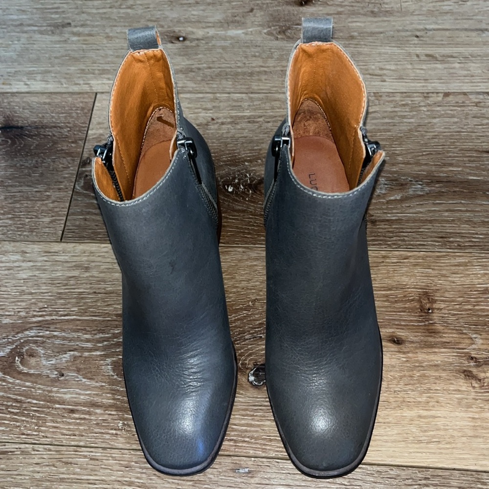 Lucky Brand Women's Leather Walba Fashion Boot ColorGunmetal Size 9M NWOT